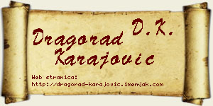 Dragorad Karajović vizit kartica